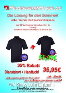 Polo-Shirt Fire-Tec 1/2 Arm + Funktions-T-Shirt 1/2 Arm